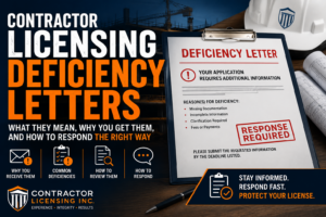 Contractor Licensing Deficiency Letters Explained