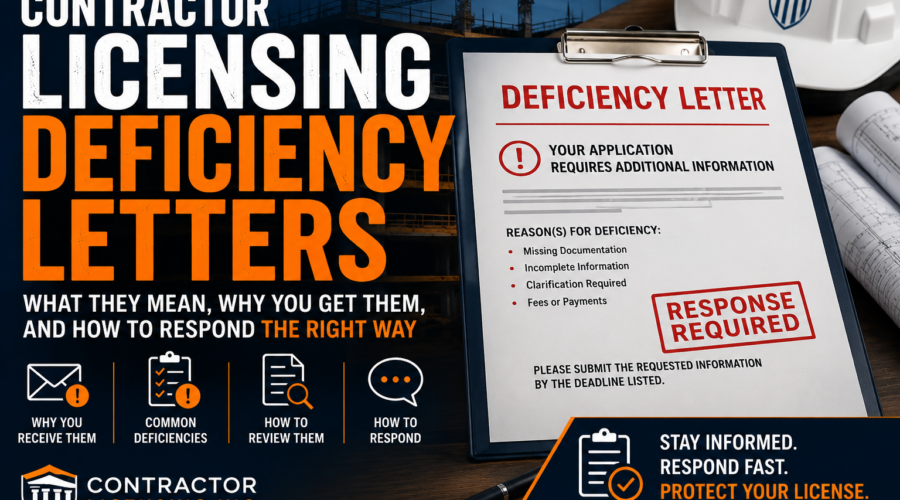 Contractor Licensing Deficiency Letters Explained