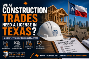 What Construction Trades Need a License in Texas?