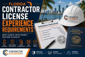 Florida Contractor License Experience Requirements