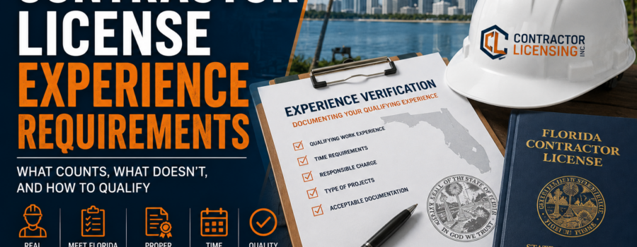 Florida Contractor License Experience Requirements
