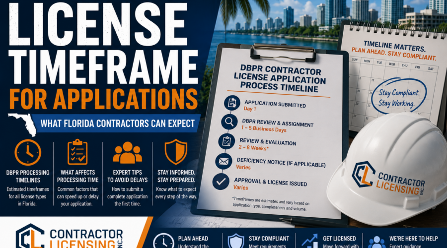 How Long Does a Florida Contractor License Application Take? DBPR Timeframes Explained